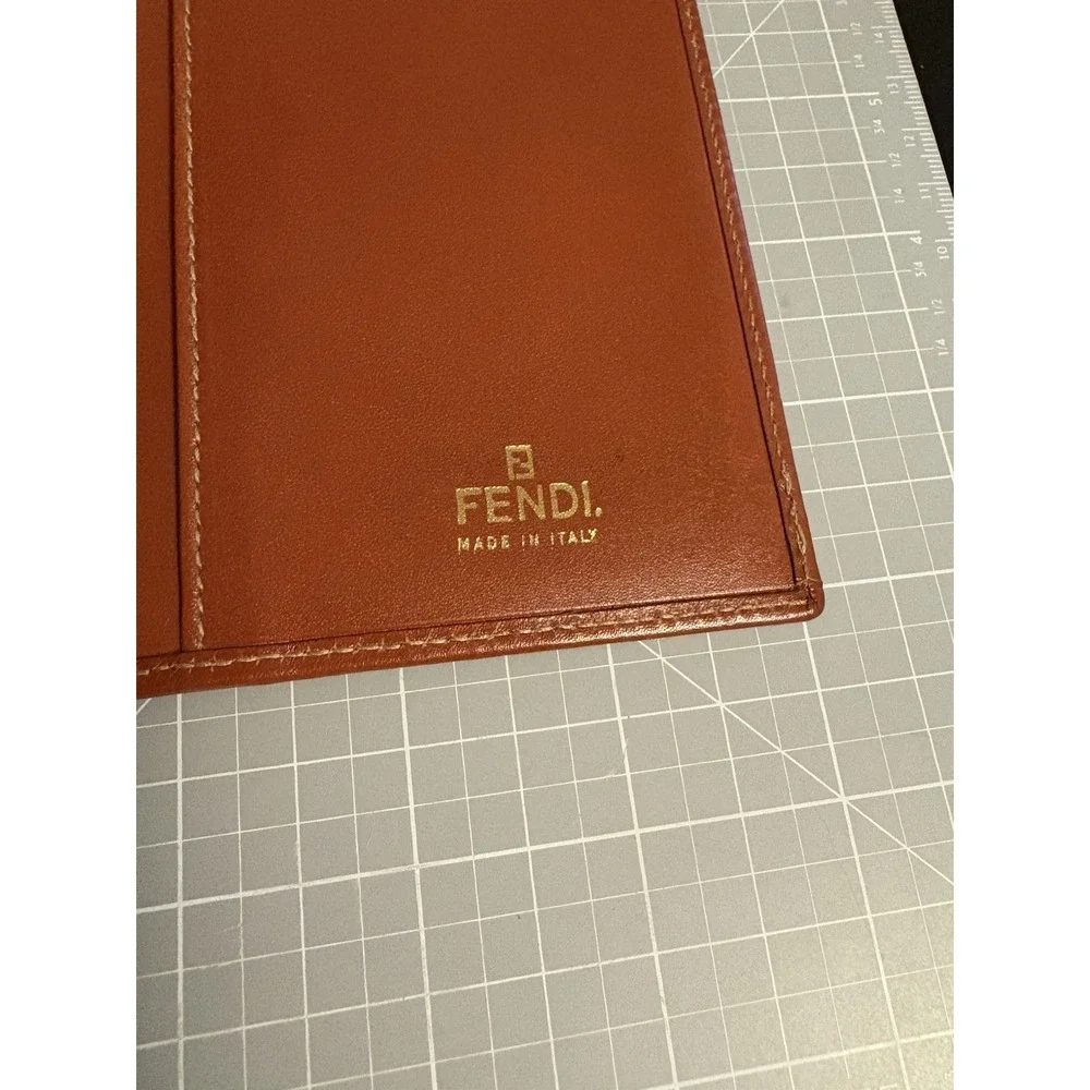 New Vintage FENDI Italy Pequin Stripe Travel Wallet Travelers Notebook - Picture 3 of 13